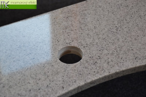 Granite Pewter in real on our countertop with integrated washbasin