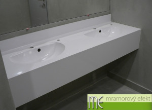 CIIRC CVUT Praha_countertops Flexible47 with integrated oval washbasins FJORD50