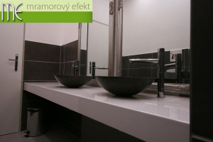 Darkov Spa_Karvina_custom made white countertops under washbasins 2017